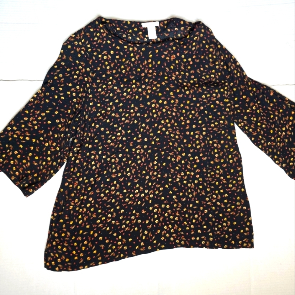 H&M Boatneck Floral Blouse